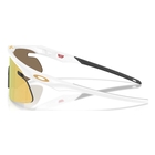 Image of Oakley RSLV Lite Sunglasses - Matte White Frame / Prizm 24K Lens