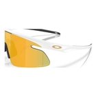 Image of Oakley RSLV Lite Sunglasses - Matte White Frame / Prizm 24K Lens