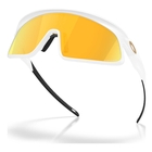 Image of Oakley RSLV 141 Sunglasses - Matte White Frame / Prizm 24K Lens