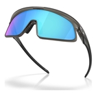 Image of Oakley RSLV 141 Sunglasses - Matte Grey Frame / Prizm Sapphire Lens