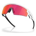 Image of Oakley Sphaera Strike Sunglasses - Matte White Frame / Prizm Field Lens