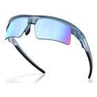 Image of Oakley Bisphaera Speed Sunglasses - Matte Transparent Abyss Frame / Prizm Deep Water Polarized Lens