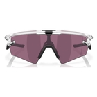 Image of Oakley Sphaera Slash Sunglasses - Matt Clear Frame / Prizm Road Black Lens