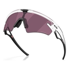 Image of Oakley Sphaera Slash Sunglasses - Matt Clear Frame / Prizm Road Black Lens