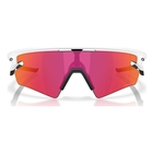 Image of Oakley Sphaera Slash Sunglasses - Matte White Frame / Prizm Field Lens