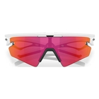 Image of Oakley Sphaera Slash Sunglasses - Matte White Frame / Prizm Field Lens
