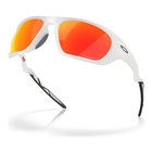 Image of Oakley Lateralis Polarized Sunglasses - Matte Vapor Frame / Prizm Ruby Polarized Lenses