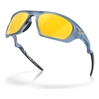 Image of Oakley Lateralis Polarized Sunglasses - Matte Transparent Abyss Frame / Prizm 24K Polarized Lenses