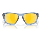 Image of Oakley Lateralis Polarized Sunglasses - Matte Transparent Abyss Frame / Prizm 24K Polarized Lenses