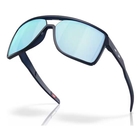 Image of Oakley Castel Prizm Polarized Sunglasses - Matte Translucent Blue Frame / Prizm Deep Water Polarized Lens