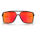 Image of Oakley Castel Prizm Sunglasses - Matte Grey Smoke Frame / Prizm Ruby Lens
