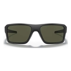 Image of Oakley Double Edge Sunglasses - Matte Black / Dark Grey Lens