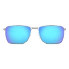 Image of Oakley Ejector Prizm Sunglasses - Satin Chrome Frame / Prizm Sapphire Lens