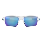 Image of Oakley Flak 2.0 XL Prizm Polarised Sunglasses - Polished White Frame/Prizm Sapphire Lens