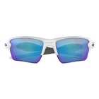 Image of Oakley Flak 2.0 XL Prizm Polarised Sunglasses - Polished White Frame/Prizm Sapphire Lens