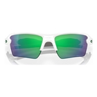 Image of Oakley Flak 2.0 XL Prizm Sunglasses - Polished White Frame/Prizm Jade Lens