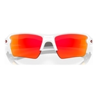 Image of Oakley Flak 2.0 XL Prizm Sunglasses - Polished White Frame/Prizm Ruby Lens