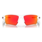 Image of Oakley Flak 2.0 XL Prizm Sunglasses - Polished White Frame/Prizm Ruby Lens