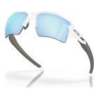 Image of Oakley Flak 2.0 XL Prizm Polarized Sunglasses - Polished White Frame/Prizm Deep Water Polarized Lens