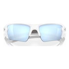 Image of Oakley Flak 2.0 XL Prizm Polarized Sunglasses - Polished White Frame/Prizm Deep Water Polarized Lens