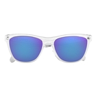 Image of Oakley Frogskins Men's Sunglasses - Polished Clear Frame/Violet Iridium Lens
