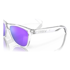 Image of Oakley Frogskins Prizm Sunglasses - Polished Clear Frame/PRIZM Violet Lens