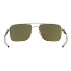 Image of Oakley Gauge 6 Prizm Sunglasses - Satin Chrome Frame/Prizm Tungsten Polarized Lens
