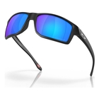 Image of Oakley Gibston Polarized Sunglasses - Matte Black Frame / Prizm Sapphire Polarized Lens