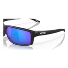Image of Oakley Gibston Polarized Sunglasses - Matte Black Frame / Prizm Sapphire Polarized Lens