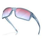 Image of Oakley Gibston Sunglasses - Matte Transparent Stonewash Frame / Prizm Snow Sapphire Lens