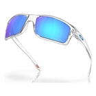 Image of Oakley Gibston Sunglasses - Polished Clear Frame / Prizm Sapphire Lens