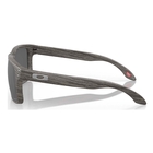 Image of Oakley Holbrook Prizm Polarized Sunglasses - Woodgrain Frame/Prizm Black Polarized Lens
