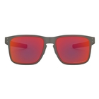 Image of Oakley Holbrook Polarized Metal Sunglasses - Matte Gunmetal Silver Frame/Torch Iridium Polarized Lens