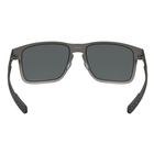Image of Oakley Holbrook Polarized Metal Sunglasses - Matte Gunmetal Silver Frame/Torch Iridium Polarized Lens