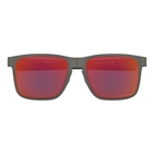 Image of Oakley Holbrook Polarized Metal Sunglasses - Matte Gunmetal Silver Frame/Torch Iridium Polarized Lens