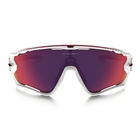 Image of Oakley Jawbreaker Prizm Road Tour De France Sunglasses - Polished White Frame / Prizm Road Lens