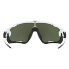 Image of Oakley Jawbreaker Prizm Sunglasses - Polished White Frame/Prizm Black Lens