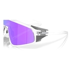 Image of Oakley Latch Panel Sunglasses - Matte Clear Frame / Prizm Violet Lens