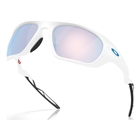 Image of Oakley Lateralis Sunglasses - Matte White Frame / Prizm Snow Sapphire