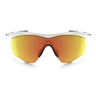 Image of Oakley M2 Frame XL Sunglasses - Polished White Frame/Fire Iridium Lens