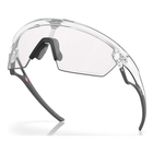 Image of Oakley Sphaera Photochromic Sunglasses - Matte Clear Frame / Clear to Black Iridium Photochromic Lens