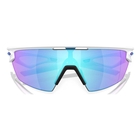 Image of Oakley Sphaera Polarized Sunglasses - Matte White Frame / Prizm Sapphire Polarized Lens