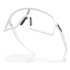 Image of Oakley Sutro Sunglasses - Matte White Frame/Clear to Black Iridium Photochromic Lens