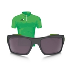 Image of Oakley Turbine Prizm Daily Polarized Tour De France Sunglasses - Matte Dark Grey Frame/Prizm Daily Polarized Lens