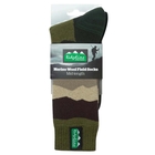 Image of Ridgeline Merino Wool Socks - Mid Length - Olive Stripes