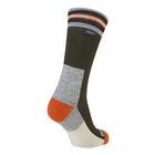 Image of SealSkinz Surlingham-A WP All Weather Mid Length Striped Cuff Sock - Olive