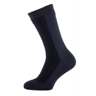 Image of SealSkinz Waterproof Cold Weather Mid Length Socks - Black/Grey