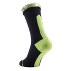 Image of SealSkinz Waterproof All Weather Mid Length Socks with Hydrostop - Black / Illuminous