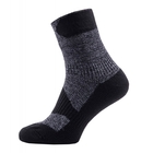 Image of SealSkinz Waterproof All Weather Ankle Length Socks - Black/Grey Marl