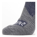 Image of SealSkinz Waterproof All Weather Ankle Length Socks - Navy Blue/Grey Marl